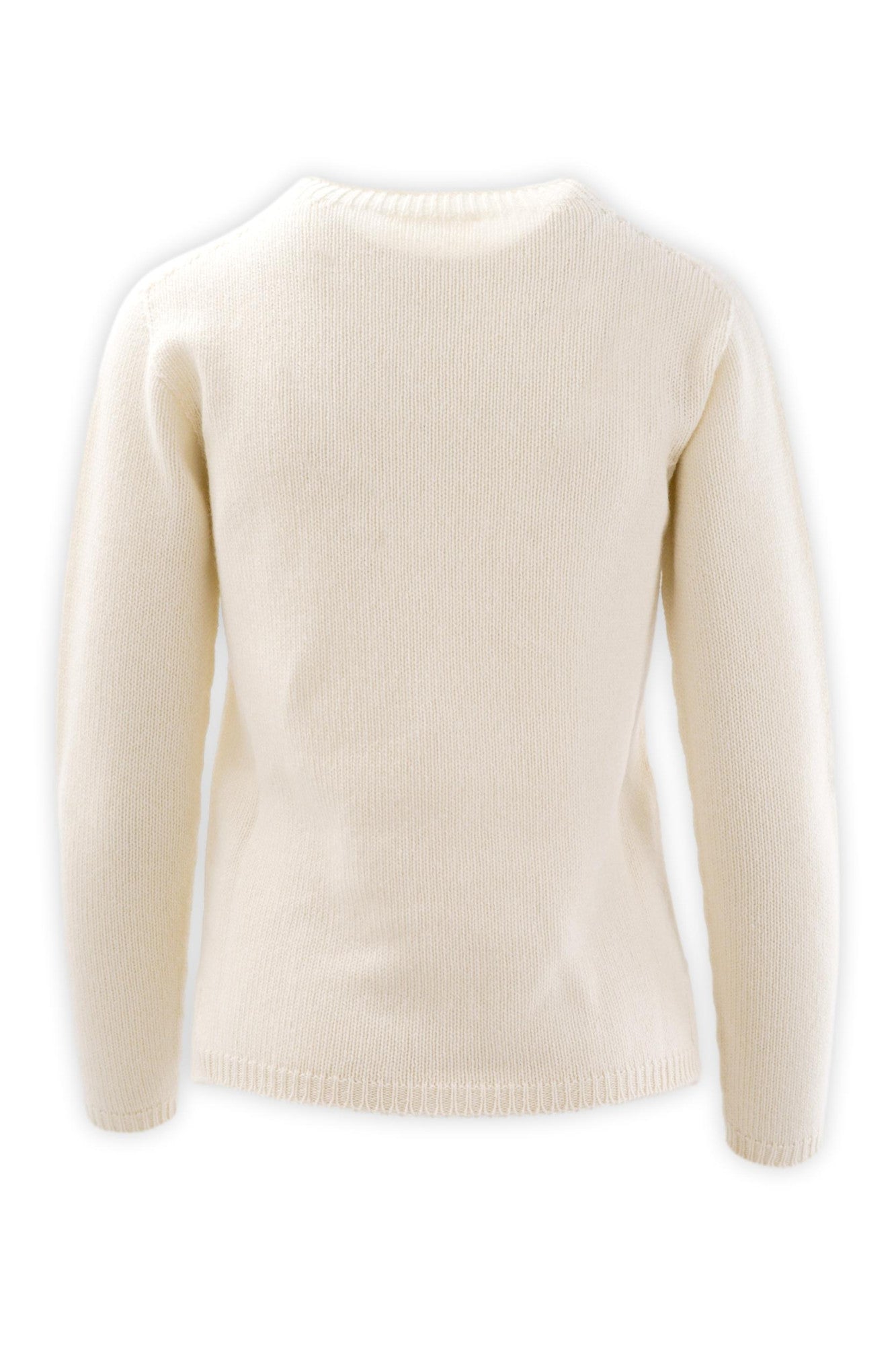 Girocollo in lana e cashmere con vestibilità asciutta