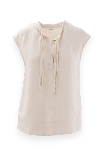 Blusa smanicata collo coreana
