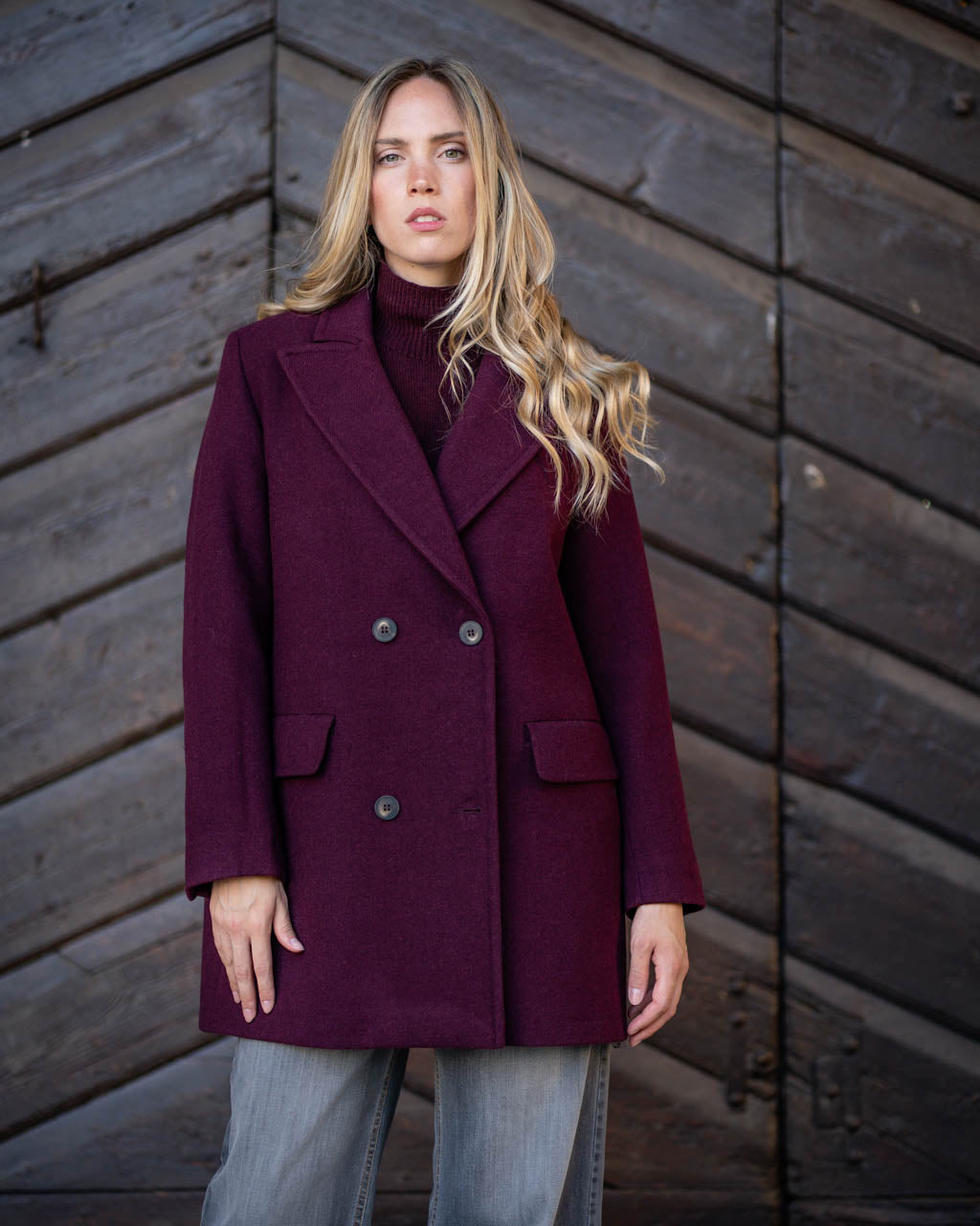 Wool and cashmere crater neck sweater