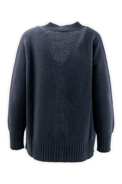 Cardigan in lana e cashmere finezza tre fili