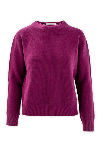 Rice-worked crewneck sweater