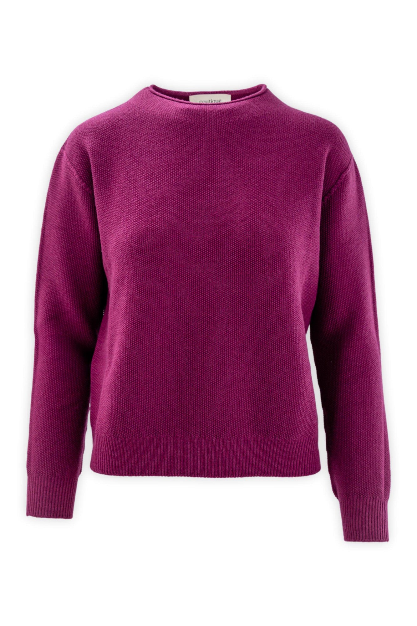 Maglia girocollo in lavorazione riso