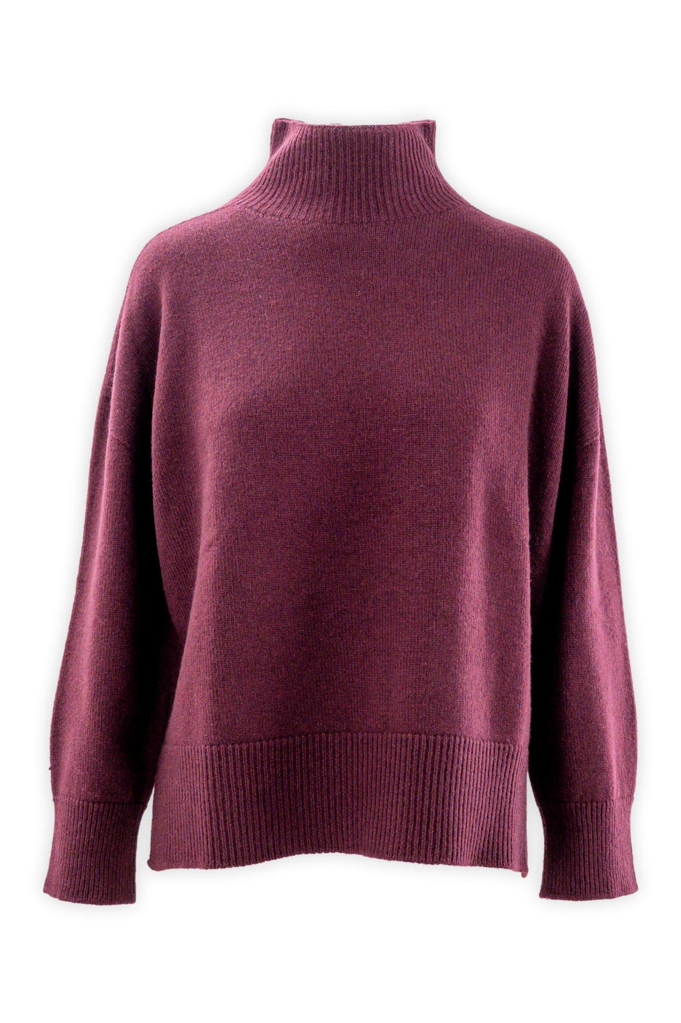 Maglia con collo a cratere in lana e cashmere