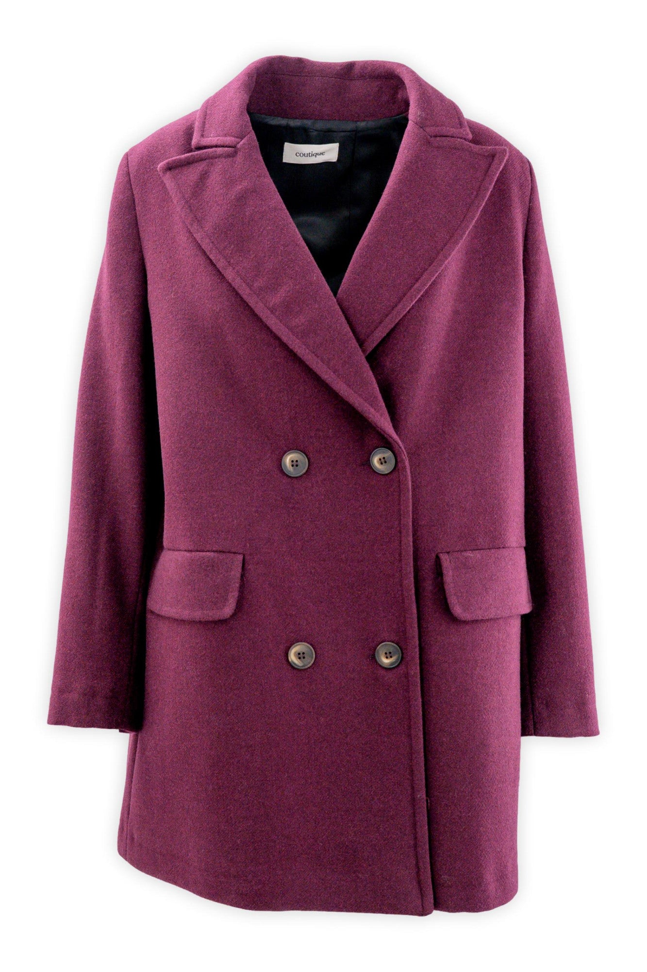 Cappotto midi doppiopetto foderato