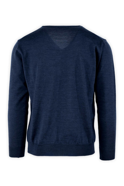 Maglia con Scollo a V in Pura Lana Zegna