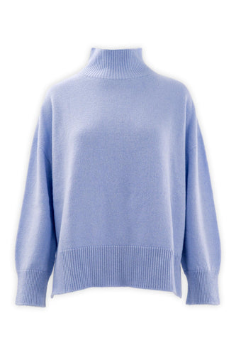 Maglia con collo a cratere in lana e cashmere