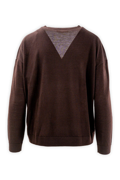 V-neck sweater in pure merino wool
