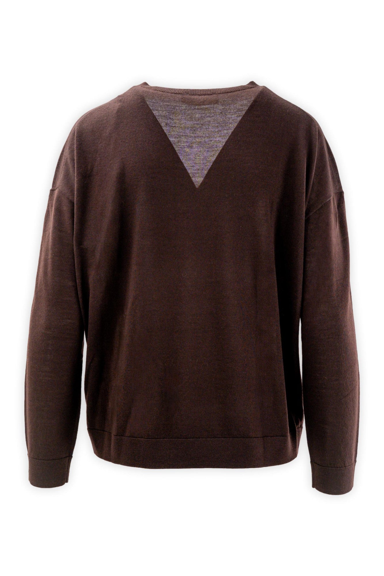 Maglia scollo a V in pura lana merinos
