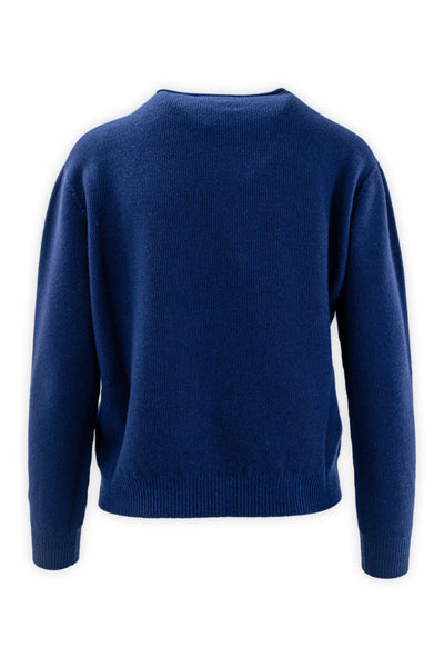 Rice-worked crewneck sweater