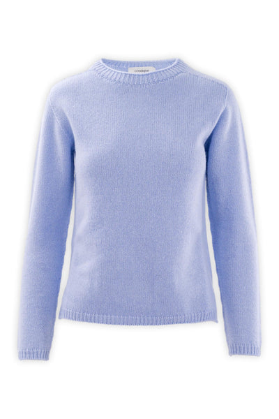Wool and cashmere crewneck with a slim fit