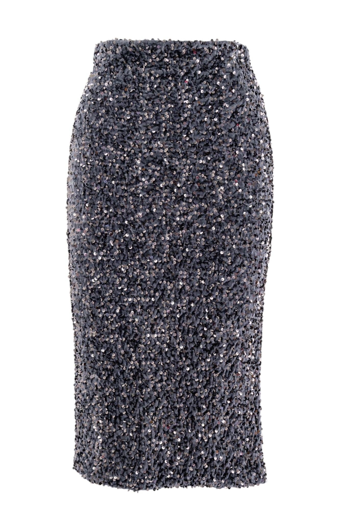 Sequin sheath dress with slit