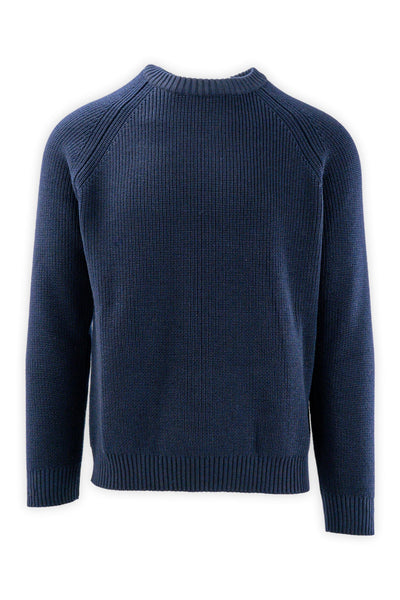 Crew neck sweater in English rib in pure extrafine merino wool.