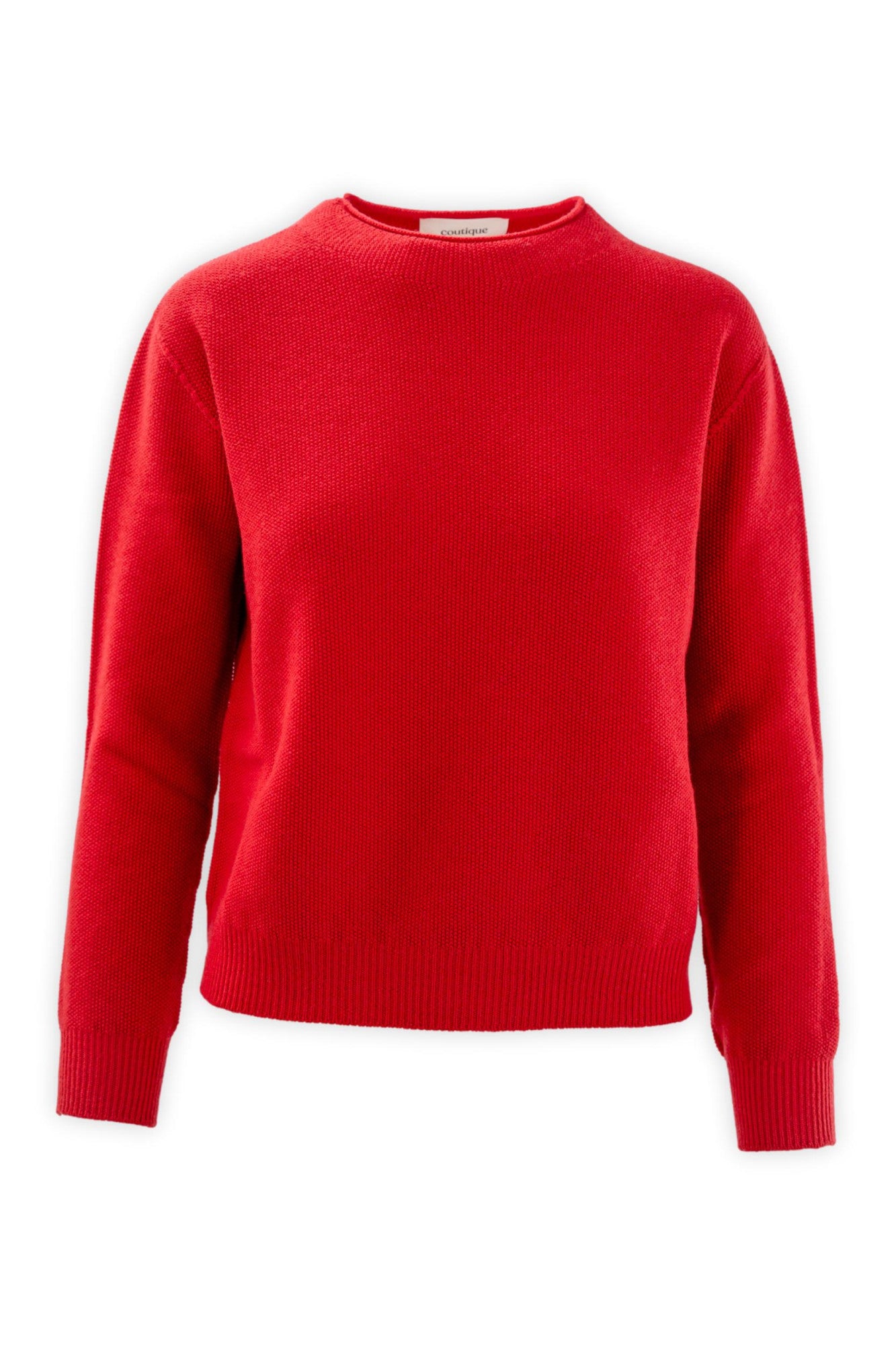Maglia girocollo in lavorazione riso
