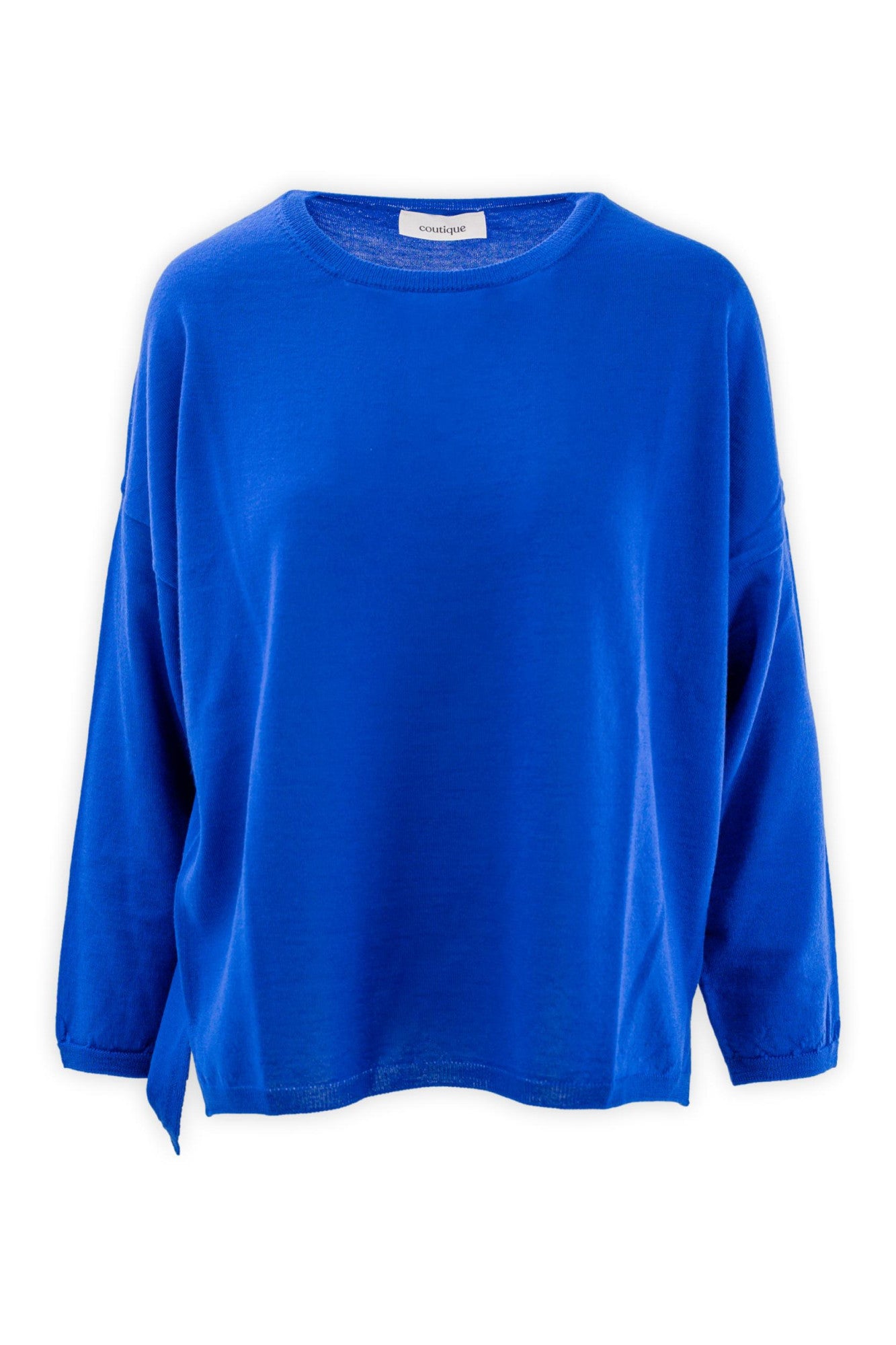 Maglia girocollo in lana pettinata finezza 14