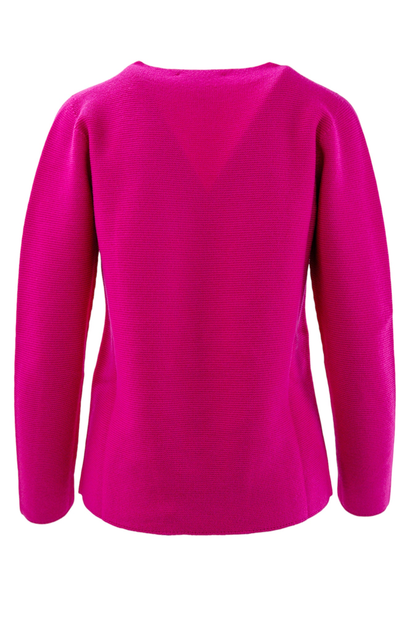 Pure wool links crewneck with front slits