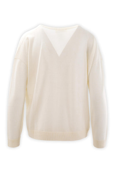 V-neck sweater in pure merino wool