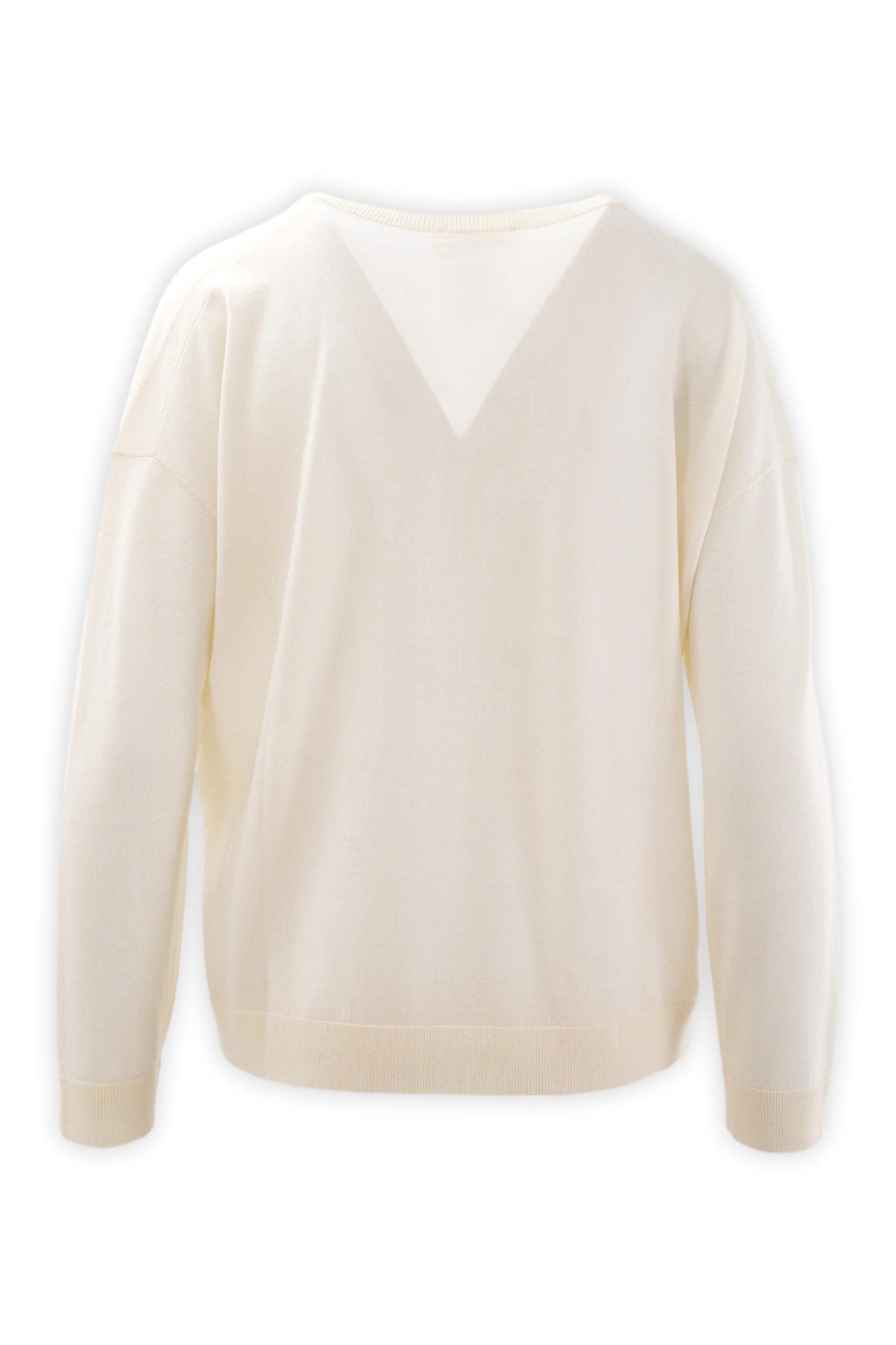 Maglia scollo a V in pura lana merinos