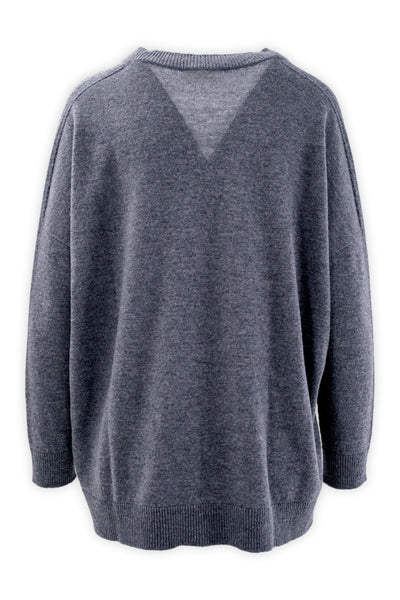 Soft-fit V-neck wool and cashmere sweater