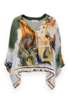 Camicia con manica pipistrello in fantasia