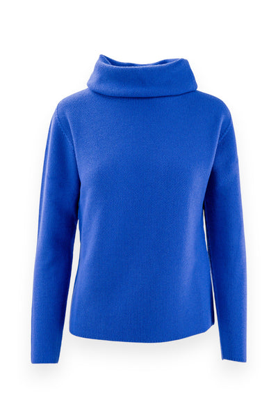 Donut neck sweater with rice grain workmanship