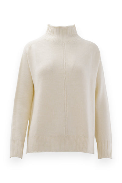 Pure wool volcano collar with back slit