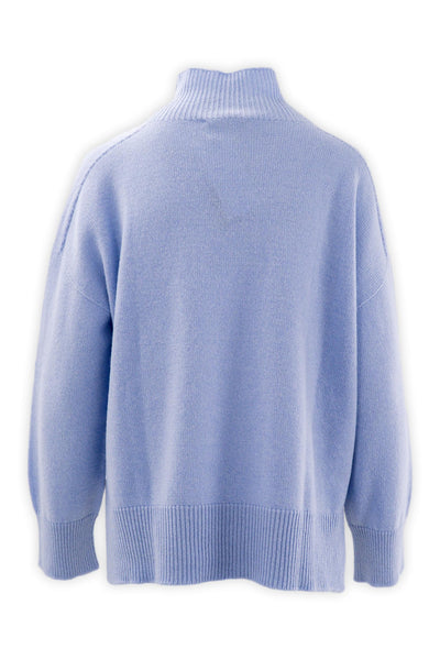 Wool and cashmere crater neck sweater