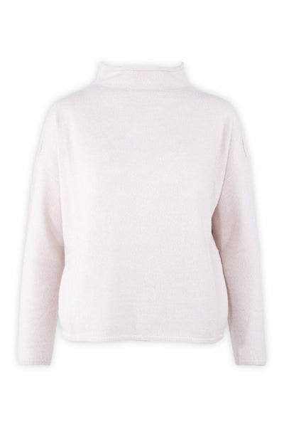 Maglia con collo a cratere in lana e cashmere