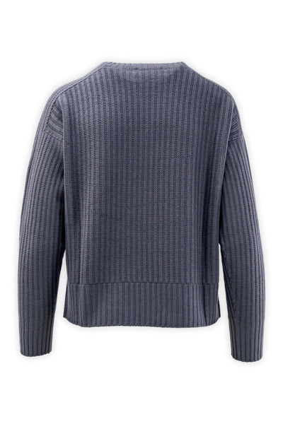 Pure merino wool sweater with openwork details