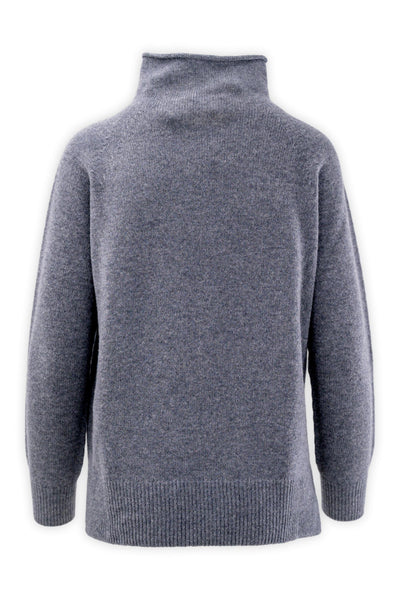 Wool and cashmere crater neck sweater