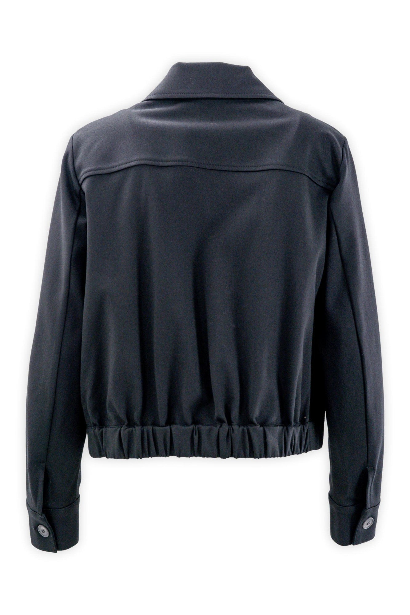 Giubbino con zip in texture elasticizzata