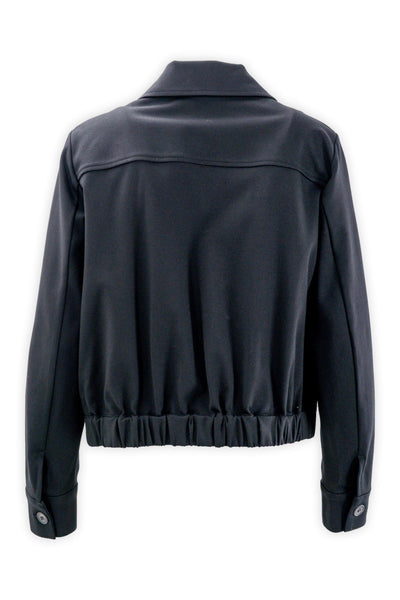 Zip-up jacket with stretch texture