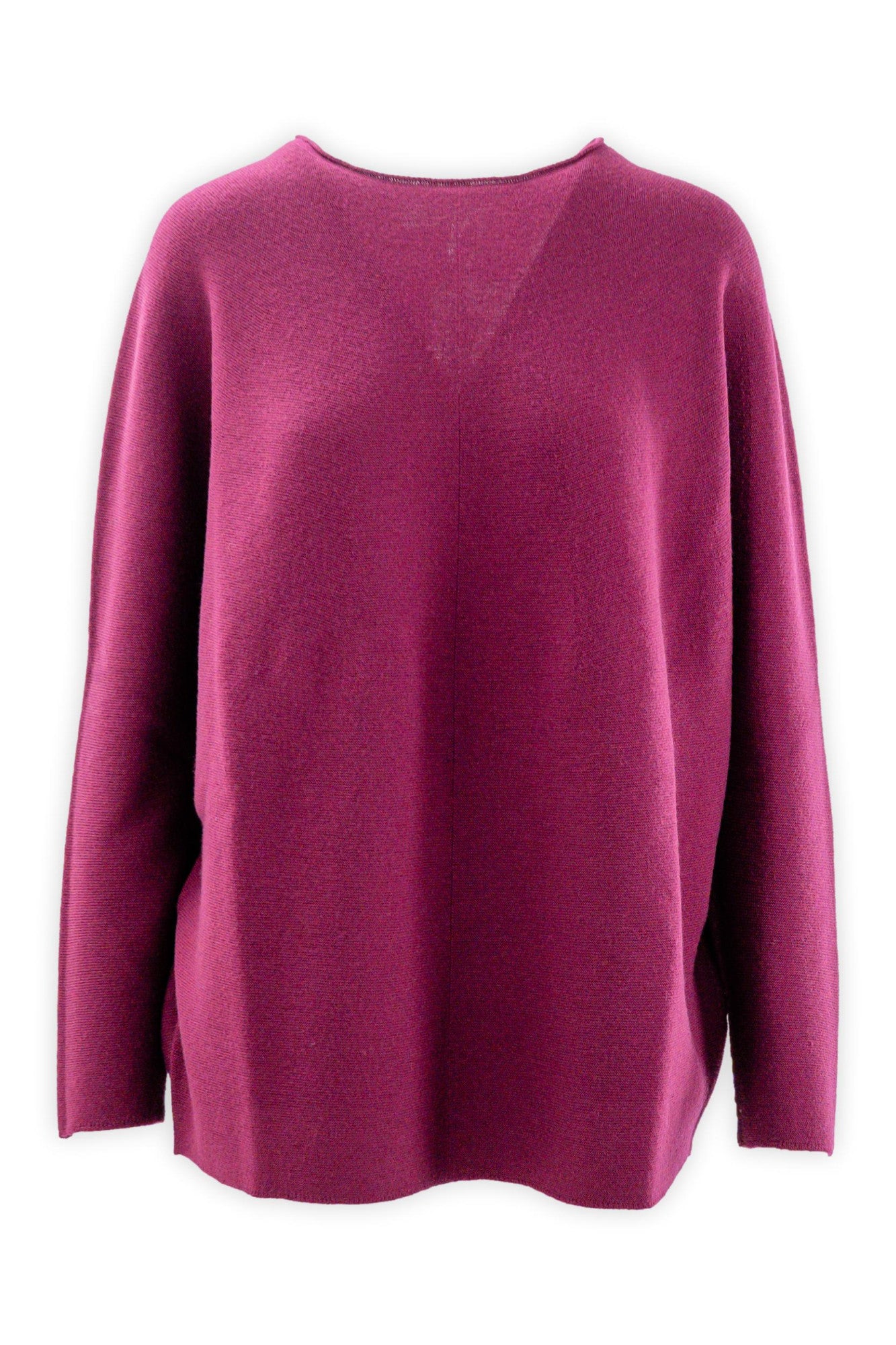 Girocollo over con taglio ad ovetto con lavorazione links