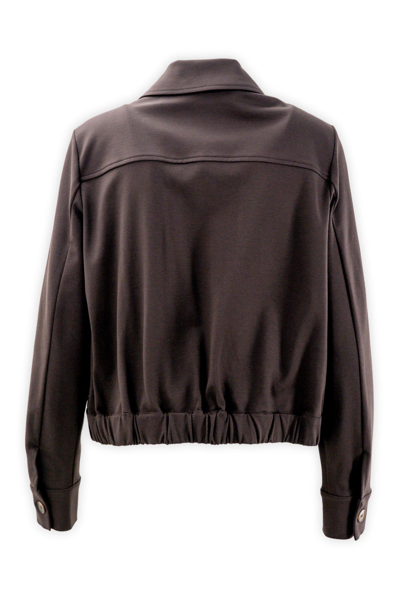 Giubbino con zip in texture elasticizzata