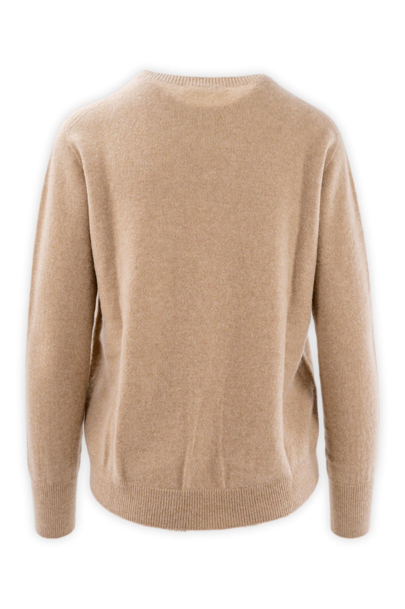 Girocollo in puro cashmere con linea asciutta