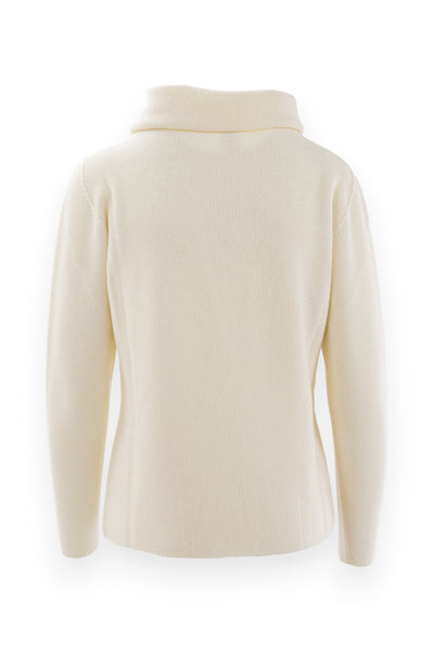 Donut neck sweater with rice grain workmanship