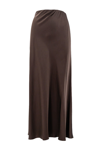 Long skirt in satin viscose