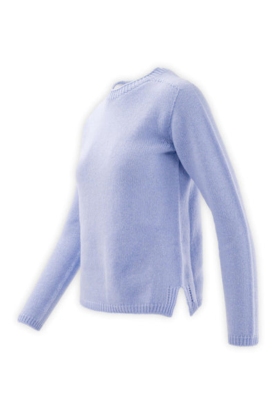 Wool and cashmere crewneck with a slim fit