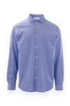 Polo camicia a manica lunga in filo di Scozia