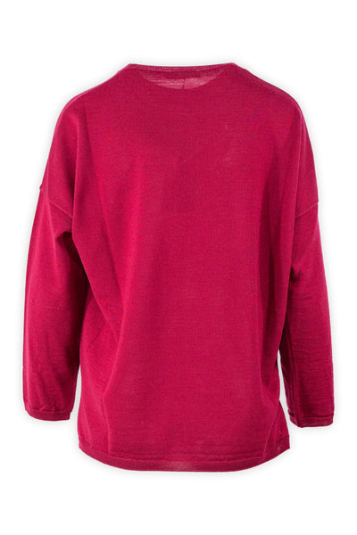 Fine 14 Gauge Combed Wool Crew Neck Sweater