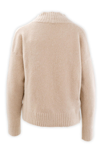 Maglia in alpaca con scollo a V profondo