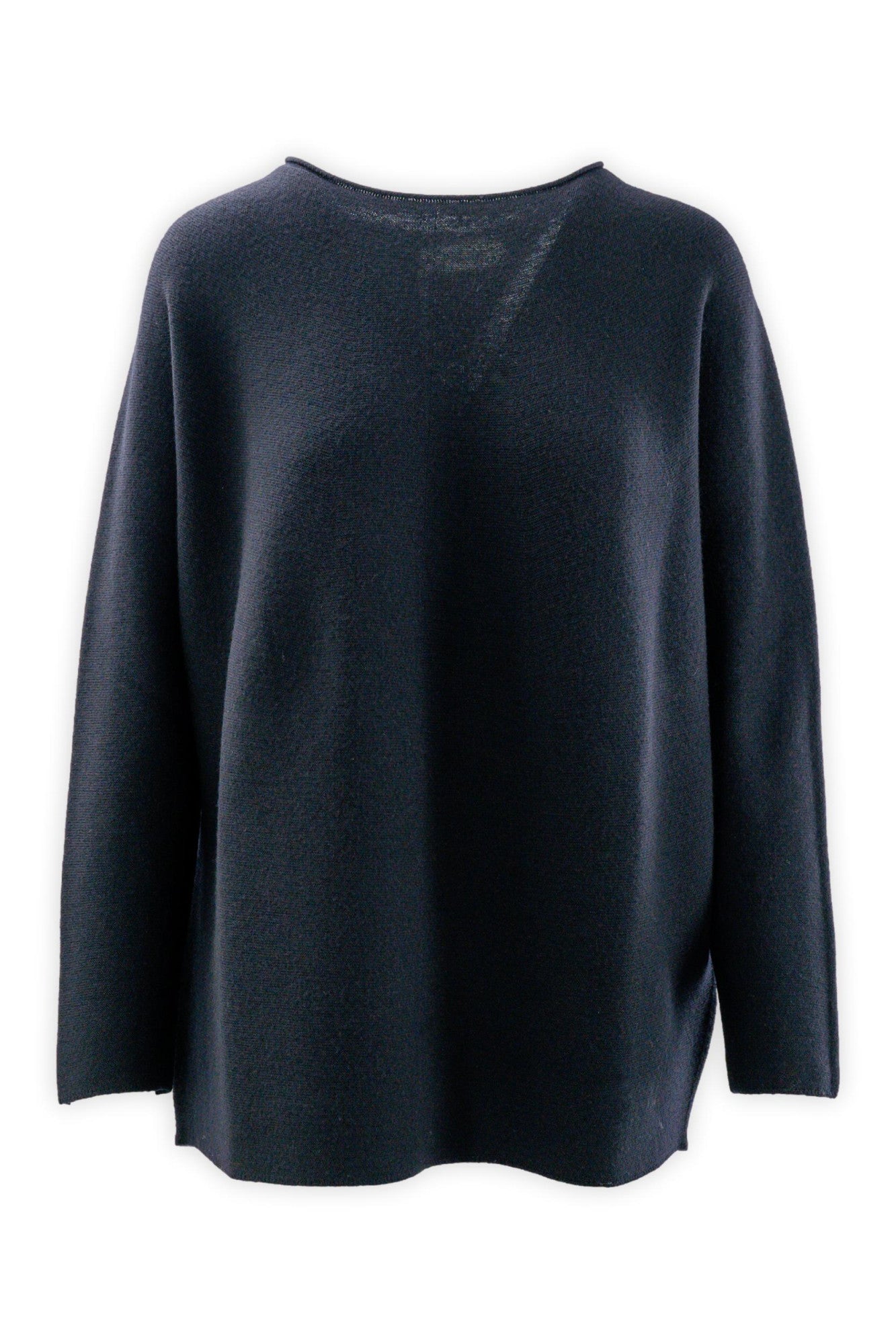 Girocollo over con taglio ad ovetto con lavorazione links