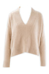 Maglia in alpaca con scollo a V profondo