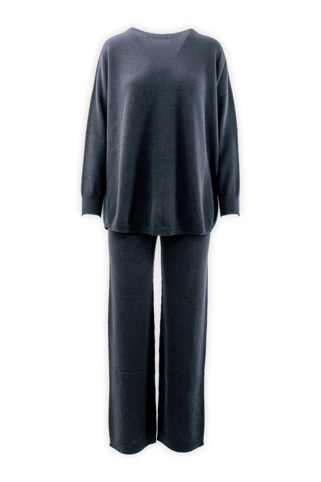 Pantalone palazzo con elastico e cordino