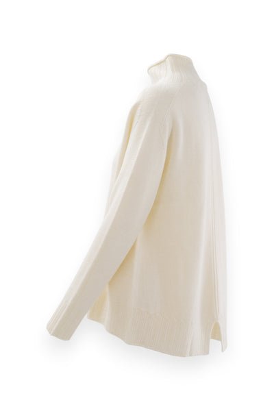 Pure wool volcano collar with back slit