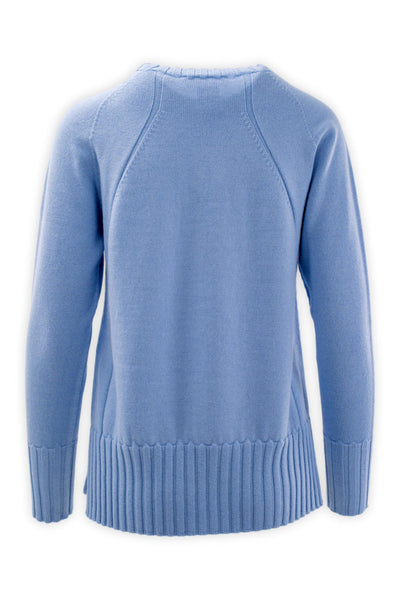 Pure merino wool crewneck with braids