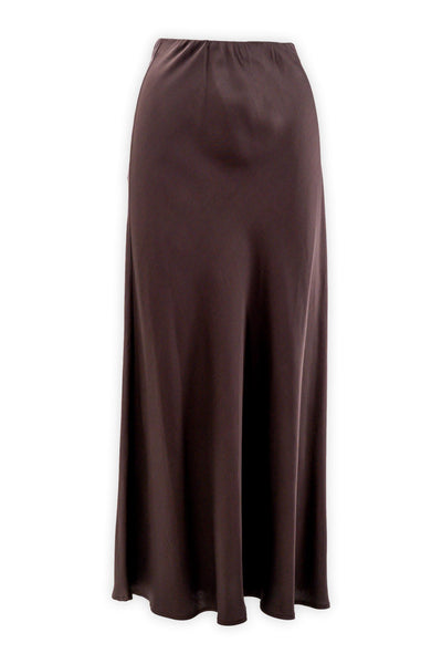 Gonna lunga in pura viscosa ad effetto satinato
