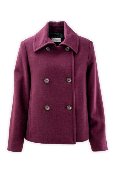 Cappottino doppiopetto corto con collo sportivo