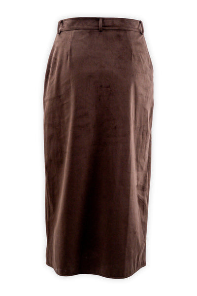 Long alcantara skirt
