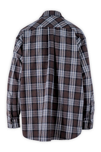 Camicia in flanella a quadri con dettaglio gioiello