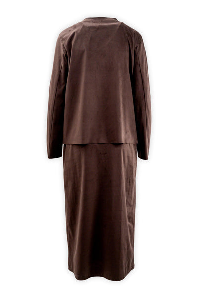 Long alcantara skirt